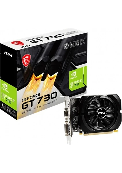 Msı GT730 4gb N730K-4GD3/OC Ddr3 64BIT HDMI DVI Pcıe 16X V2.0 Ekran Kartı