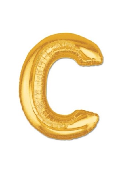 C Harfi Altın Renk Folyo Balon 100 cm
