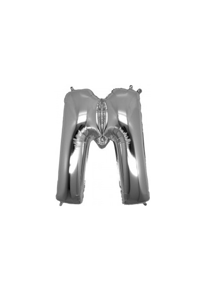 M Harfi Gümüş Renk Folyo Balon 100 cm