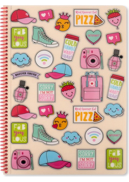 A4 Sweet Fun Kareli Defter Turuncu