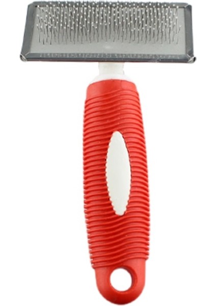 Kedi ve Köpek Bakım Fırçası Medium 16 x 9 cm Kırmızı