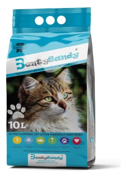 Bentysandy Marsilya Sabun Kokulu Ince Bentonit Kedi Kumu 10 Lt