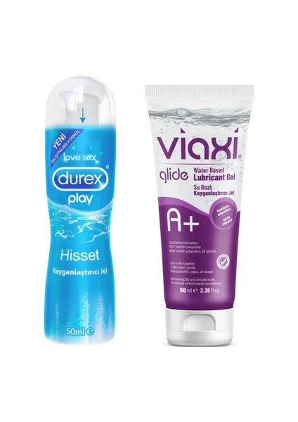 Play Su Bazlı 50 ml Kayganlaştırıcı Jel + Viaxi Glide Kayganlaştırıcı Jel A+ 100ML