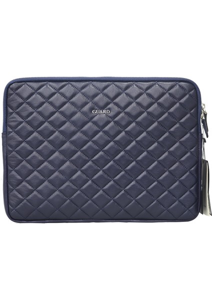 Lacivert Capitone Clutch Çanta