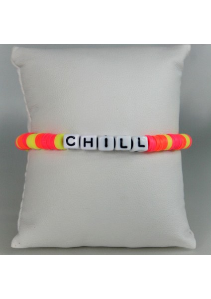 Fimo Bileklik Chill Yazılı
