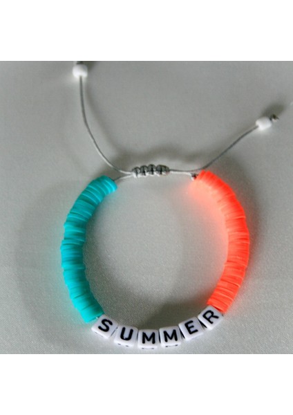 Fimo Bileklik Summer Yazılı