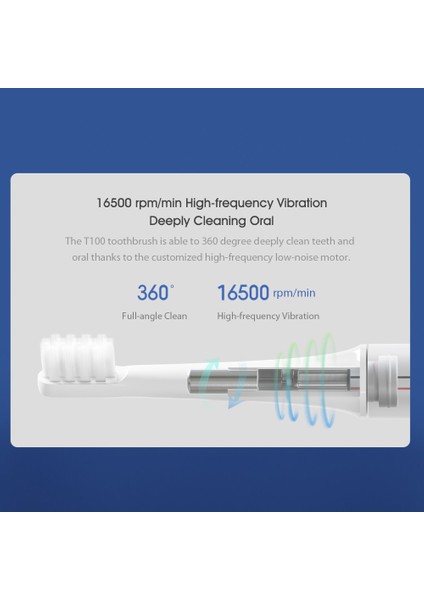 Mijia T100 Sonic Elektrikli Diş Fırçası - Beyaz (Yurt Dışından)