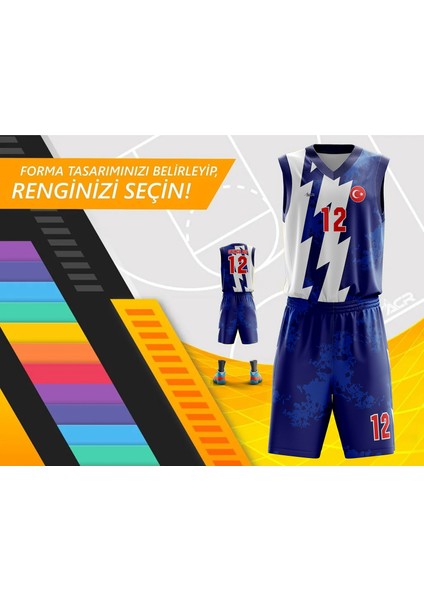 Acr Giyim - Splash Modeli - Kişiye Özel Basketbol Forması Takımı