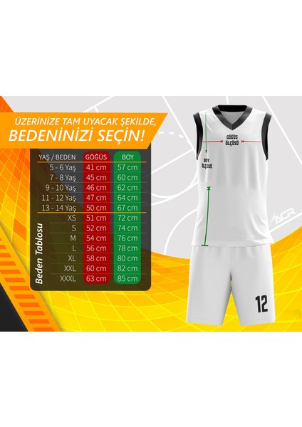 Acr Giyim - Splash Modeli - Kişiye Özel Basketbol Forması Takımı