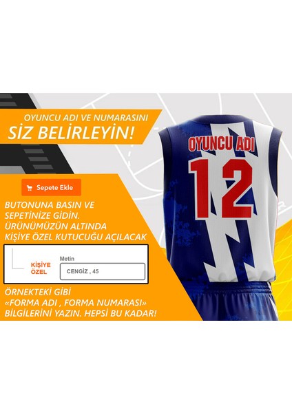 Acr Giyim - Splash Modeli - Kişiye Özel Basketbol Forması Takımı