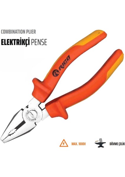 RC0126 Elektrikçi Pensesi Kombine Pense 1000V 6" 160 mm fiyatları