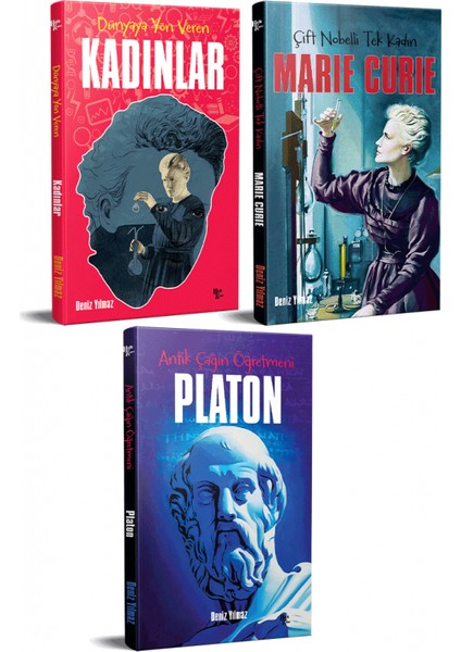 Dünyayı Değiştiren İnsanlar 3 Kitap Platon-Marie Curie-Kadınlar