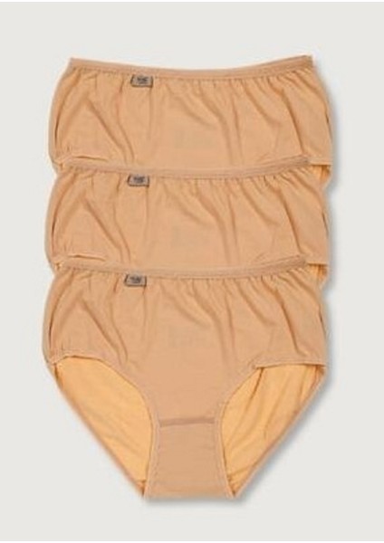 Kadın Ten 3'lü Paket Likralı Bato Külot