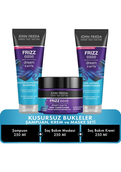 John Frieda Kusursuz Bukleler Şampuan & Krem & Maske Set