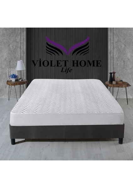 Violet Life Çift Kişilik Kapitone Fitted Sıvı Geçirmez Alez & Yatak Koruyucu