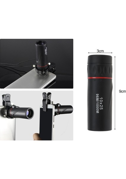 10 x 25 Yüksek Güç Hd Çift Odaklama Monoküler Teleskop Boyutu: 9.2 x 3cm (Yurt Dışından) modelleri