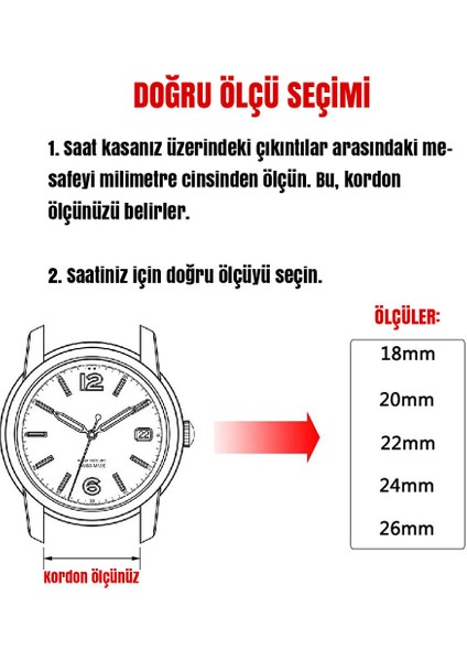 12MM Siyah Hakiki Deri Saat Kordonu Kayış