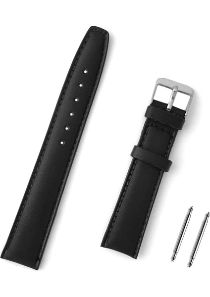 20MM Siyah Hakiki Deri Saat Kordonu Kayış