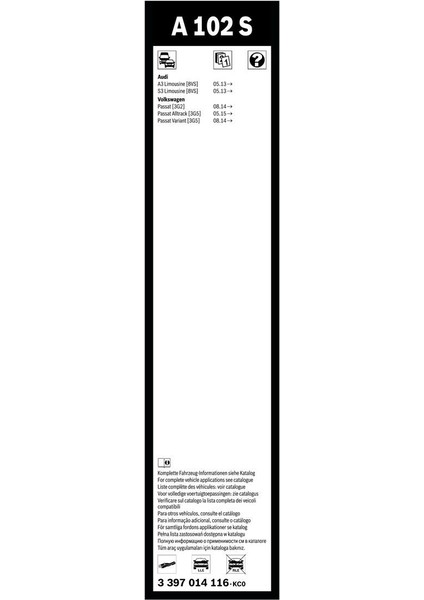 Aerotwin Silecek Seti - [650/475 mm] Porsche Panamera (2013 - 2016) [970] - A 102 S