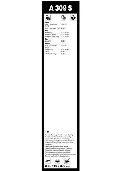 Aerotwin Silecek Seti - [650/475 mm] Bmw 7 Serisi (2015 - 2021) [G11; G12] - A 309 S