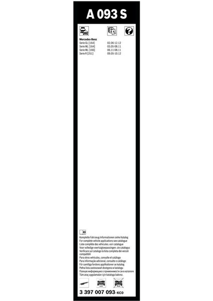 Aerotwin Silecek Seti - [700/530 mm] Mercedes-Benz R Serisi (2005 - 2012) [251] - A 093 S fırsatları