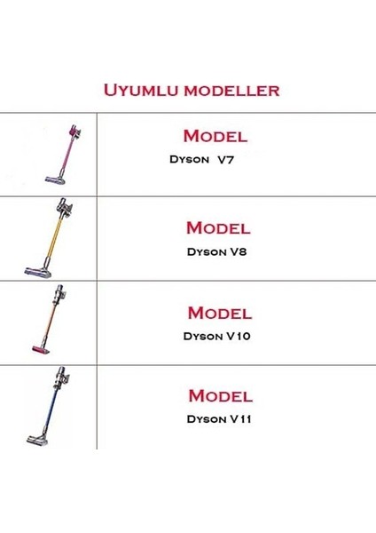 Dyson Omni-Glide Başlık V7 V8 V10 V11 V15 Uyumlu (Büyük)