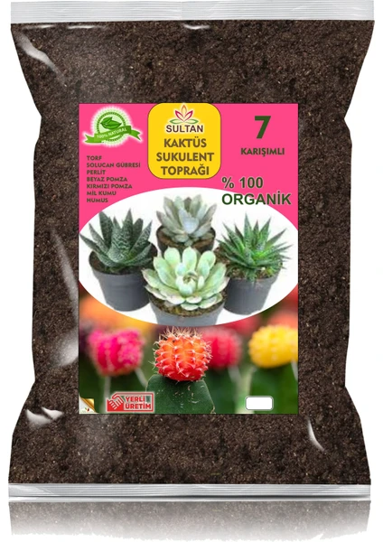 LS BOTANİK Kaktüs Sukulent Teraryum Toprağı Zengin Karışım 3,5 Lt