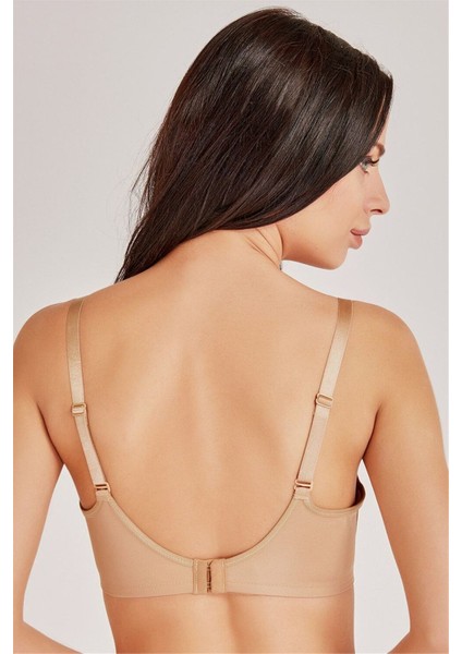 5738 Kadın Koyu Ten Düz Kumaşlı Ince Süngerli Tam Kap Toparlayıcı Sütyen fiyatları