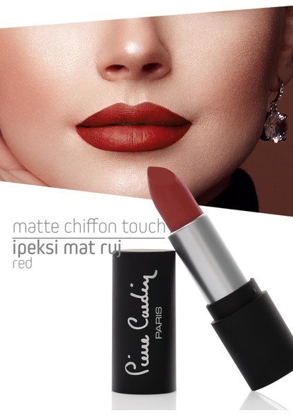 Pierre Cardin Matte Chiffon Touch Lipstick - Red -191