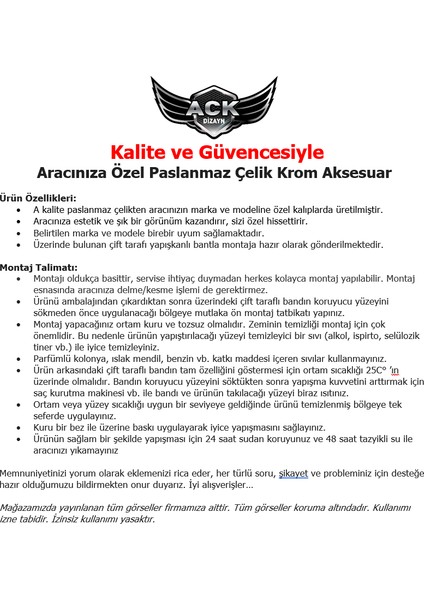 Dacia Duster Kelebek Krom Cam Çıtası 2010-2018