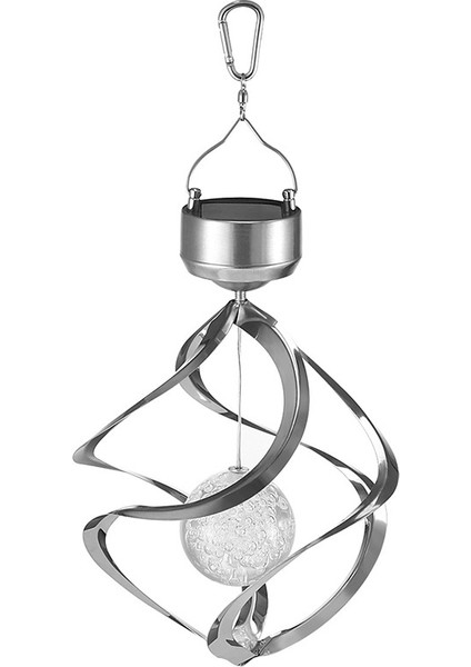 Güneş Rüzgar Chime Lamba Açık Su Geçirmez Bahçe Dekorasyon Asma Lamba (Yurt Dışından)