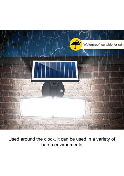 42 Led'ler Ana Courtyard Su Geçirmez Çift Başkanları Dönebilen Güneş Duvar Işık Sokak Işık (Yurt Dışından) modelleri