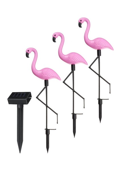 3 1 Su Geçirmez Güneş Flamingo Çim Işık Bahçe Yolu Peyzaj Işıklar Gece Lambası (Yurt Dışından)