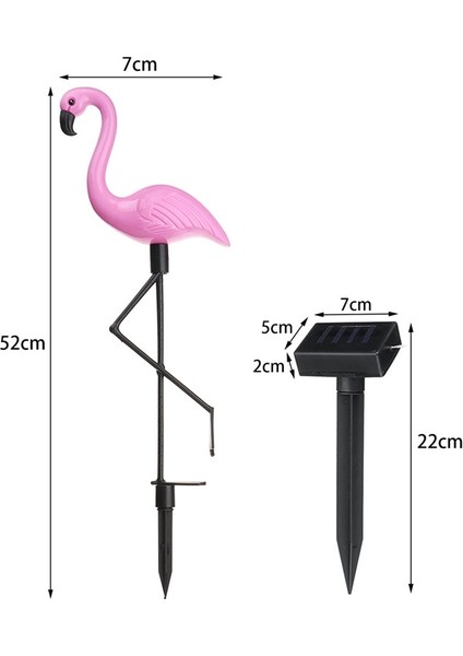 3 1 Su Geçirmez Güneş Flamingo Çim Işık Bahçe Yolu Peyzaj Işıklar Gece Lambası (Yurt Dışından)