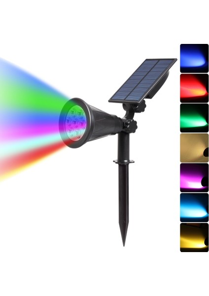 Güneş Işıklar 2'si 1 Su Geçirmez 4 LED Güneş Spotlight Ayarlanabilir Duvar Işık Peyzaj Işık Güvenlik Aydınlatma (Yurt Dışından) modelleri