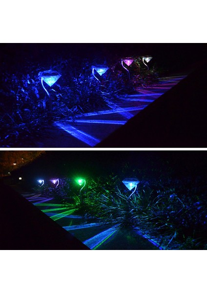 A108 4 Adet Rgb LED Güneş Enerjisi Lambası, Açık Bahçe Peyzaj Yolu Dekoratif Elmas Işıklar (Yurt Dışından) fırsatları