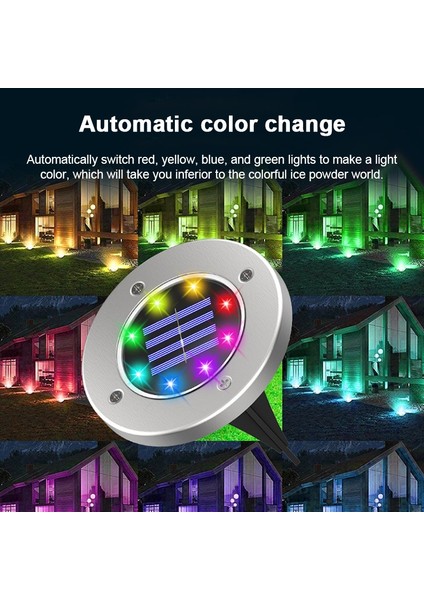 8 Parça LED Rengi Kısılabilir Güneş Akıllı Işık Kontrolü Gömülü Işıklar (Yurt Dışından) fırsatları