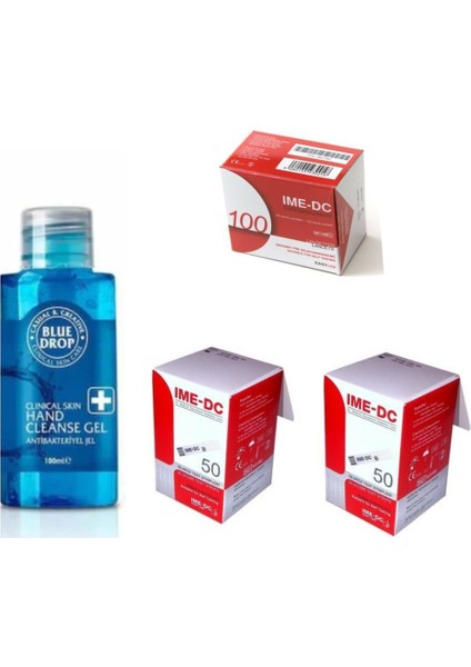 Strip 100 Adet + Ime Dc Lanset 100 Adet (Blue Drop El Dezenfektanı )