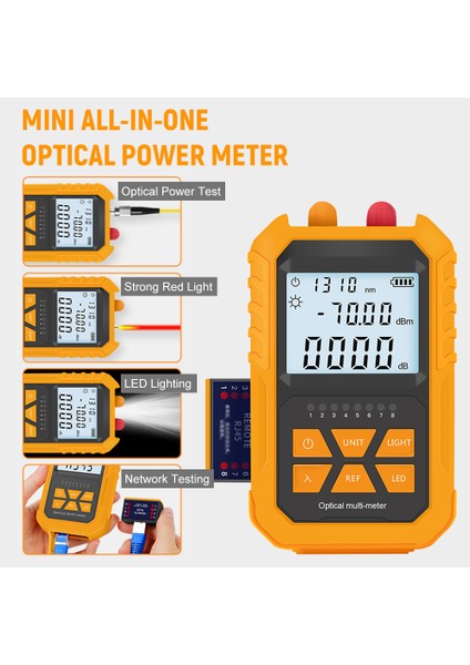 5km Kırmızı Işık ile El Tipi Optik Güç Ölçer -70 ~ (Yurt Dışından)
