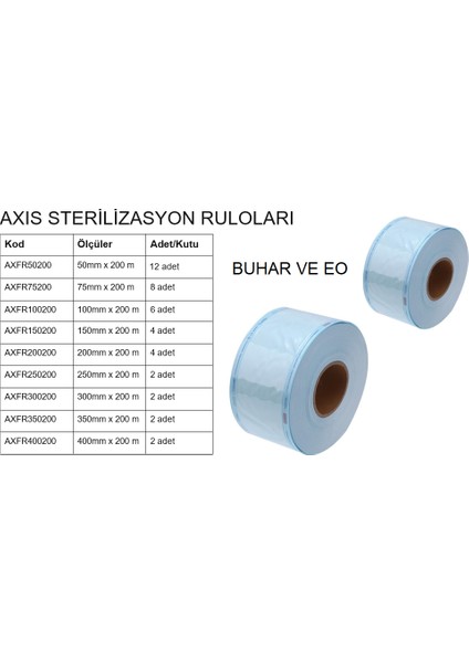 Sterilizasyon Rulosu 35 cm x 200 M