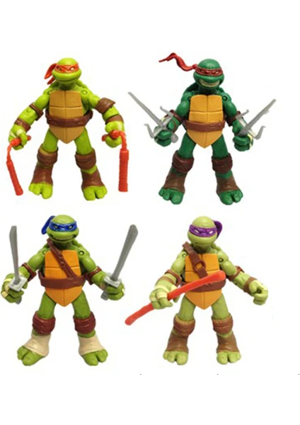 Zppld 4 Adet Teenage Mutant Ninja Turtles Serisi Aksiyon Figürü (Yurt Dışından)