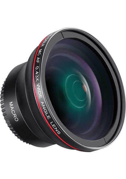 58MM 0.43X Profesyonel Hd Geniş Açı Lens (Makro Kısmı) Canon Eos Rebel 77D T7I T6S T6I T6 T5I T5 T4I T3I T3 Sl1 1100D 700D 650D 600D 550D 300D 100D 60D 7d 70D (Yurt Dışından)