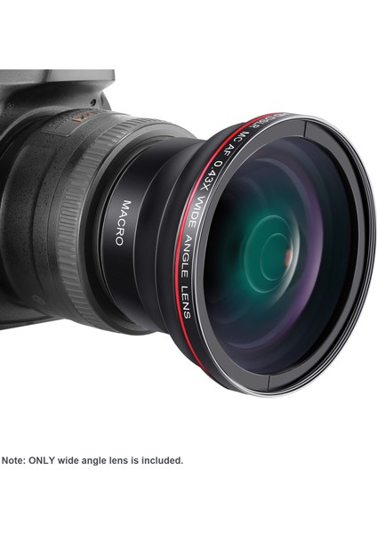 58MM 0.43X Profesyonel Hd Geniş Açı Lens (Makro Kısmı) Canon Eos Rebel 77D T7I T6S T6I T6 T5I T5 T4I T3I T3 Sl1 1100D 700D 650D 600D 550D 300D 100D 60D 7d 70D (Yurt Dışından)