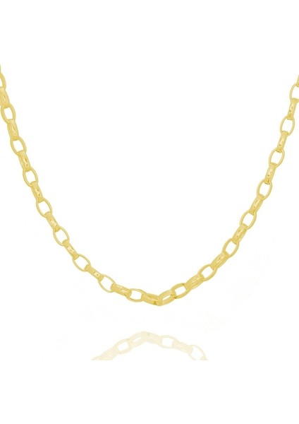 Oval Doch Model Gümüş Zincir 60 Mikron Kalınlık