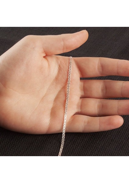 Barlı Forsa Model Gümüş Zincir 60 Mikron Kalınlık indirimleri