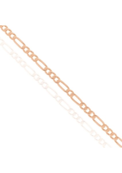 Figaro Model Gümüş 100 Mikron Kalınlık Gümüş Bileklik