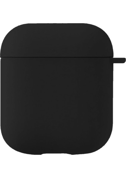 Apple AirPods 1. Nesil / 2. Nesil Liquid Silicone Lansman Siyah