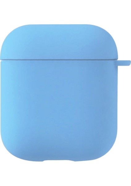 Apple AirPods 1. Nesil / 2. Nesil Liquid Silicone Lansman Mavi