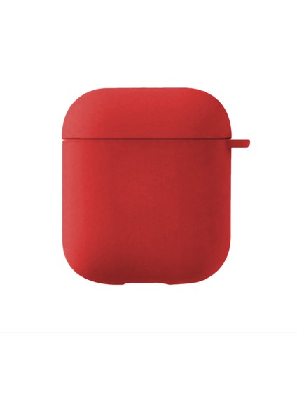 Apple AirPods 1. Nesil / 2. Nesil Liquid Silicone Lansman Kırmızı
