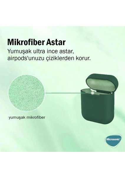 Apple AirPods 1. Nesil / 2. Nesil Liquid Silicone Lansman Kırmızı